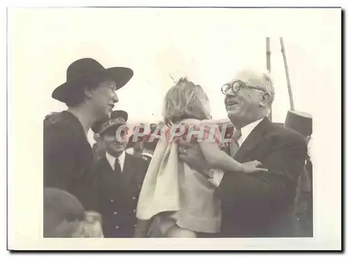 PHOTO Voyage officiel de Mr le President de la Republique en Savoie Mai 1947 Auriol a Carrefour d&#3