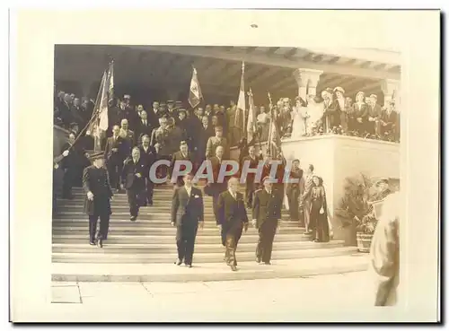 PHOTO Voyage officiel de Mr le President de la Republique en Savoie Mai 1947 Auriol a Evian Casino
