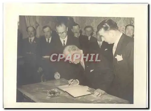 PHOTO Voyage officiel de Mr le President de la Republique en Savoie Mai 1947 Auriol a Evian Hotel de