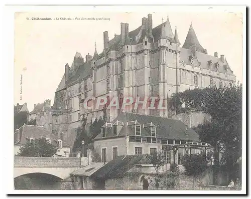 Chateaudun Ansichtskarte AK Le chateau Vue d&#39ensemble (exterieur) CARTE double Rare