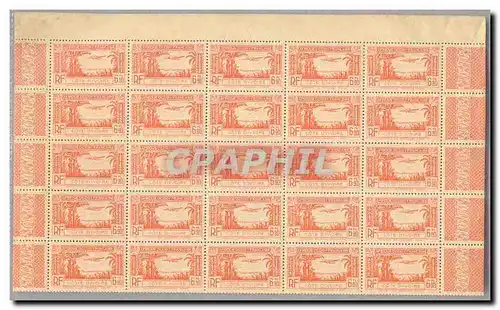 Cote d�Ivoire FEUILLE COMPLETE DE 100 TP Poste Aerienne 5 6f90 Bistreolive ** TTB