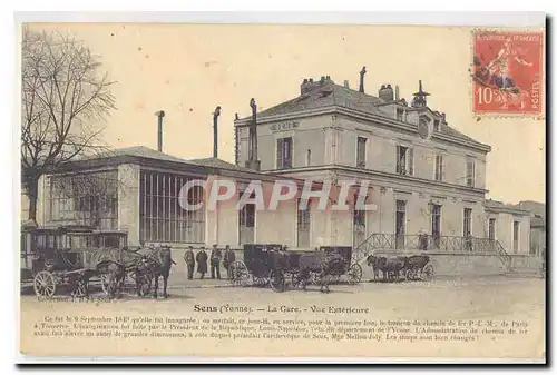 Sens Cartes postales La gare Vue exterieure