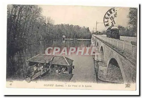 Orleans Olivet Ansichtskarte AK Le pont et le Loiret (lavoir bus)