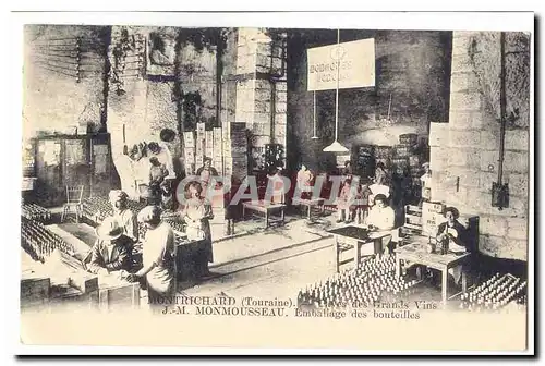 Montrichard Cartes postales Caves des grands vins J M Monmousseau Emabllage des bouteilles (vignes usine) TOP