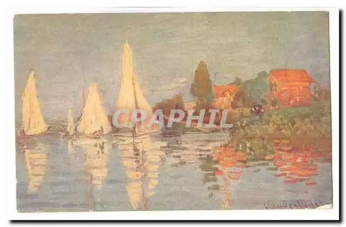 Cartes postales Bateau (tableau de Monet)