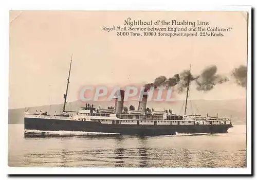 Ansichtskarte AK Bateau Nightboat of the Flushing Line Royal Mail service between England and the continent 3000