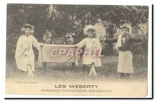 Artiste de cirque / Phenomene Cartes postales Les Waberty Acrobates fantastiques merveilleux