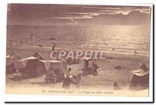 Fouras Ansichtskarte AK La plage au clair de lune