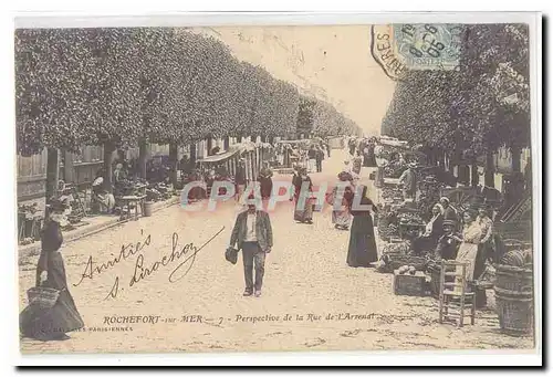Rochefort sur Mer Cartes postales Perspective de la rue de l&#39arsenal TOP (carte precurseur)