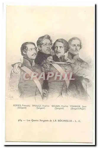La Rochelle Ansichtskarte AK Les quatre sergents de La Rochelle