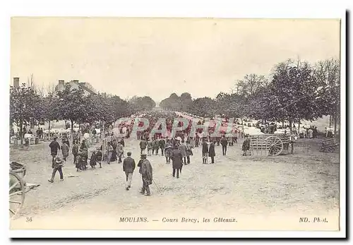 Moulins Ansichtskarte AK Cours Bercy les Gateaux (marche)