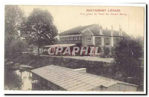 Restaurant Lienard Cartes postales Vue prise du pont du Grand Morin (animee)