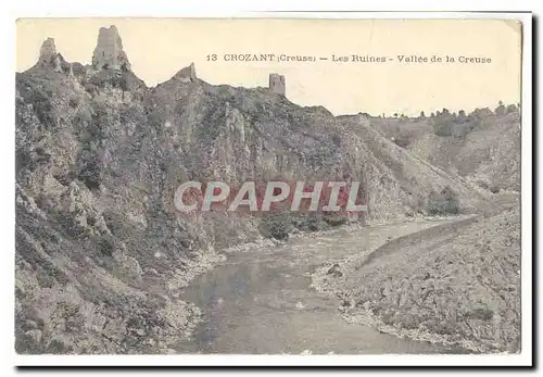 Crozant Ansichtskarte AK Les ruines Vallee de la Creuse