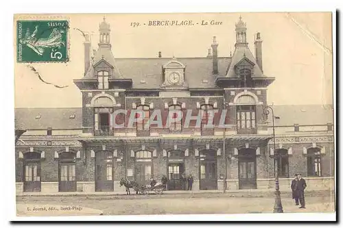 Berck Plage Cartes postales La gare (ane attelage)