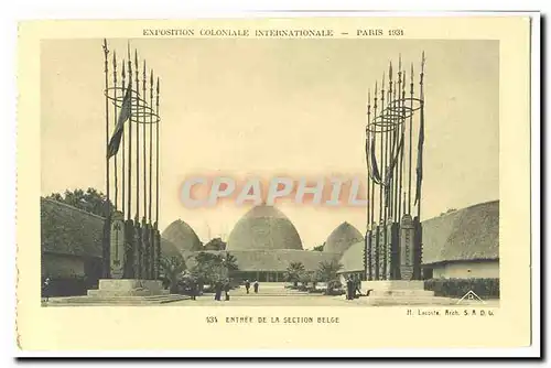 Paris Ansichtskarte AK Exposition coloniale Internationale Paris 1931 Entree de la section belge