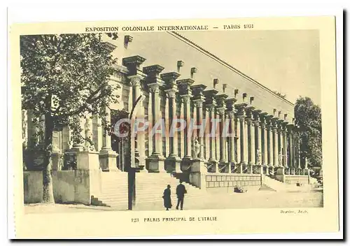 Paris Cartes postales Exposition coloniale Internationale Paris 1931 Palais principal de l�Italie