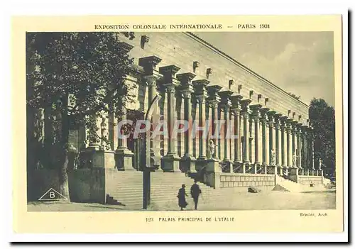 Paris Cartes postales Exposition coloniale Internationale Paris 1931 Palais principal de l�Italie