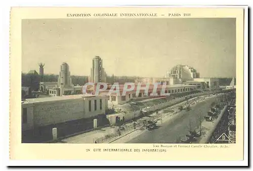 Paris Cartes postales Exposition coloniale internationale Paris 1931 Cite Internationale des Informations