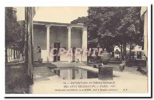 Paris Cartes postales Exposition des Arts decoratifs Paris 1925 Pavillon national de la Suede (Carl S Bergsten a