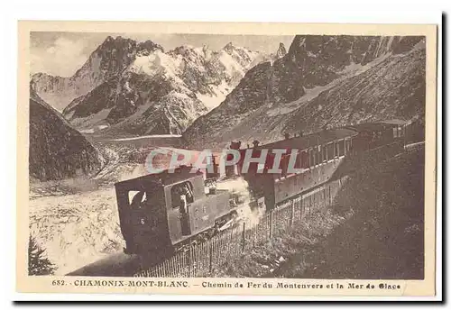 Chamonix Mont Blanc Cartes postales Chemin de fer du Montenvers et la mer de glace TOP (train)