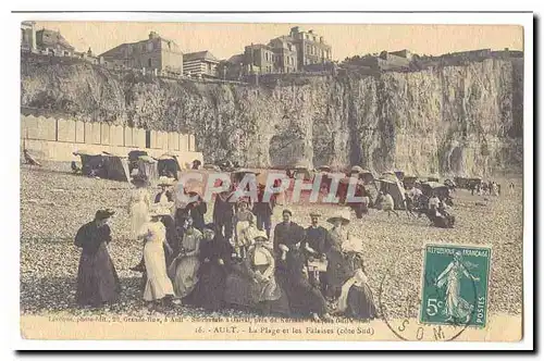 Ault Ansichtskarte AK La plage et les falaises (cote sud) (tres animee)