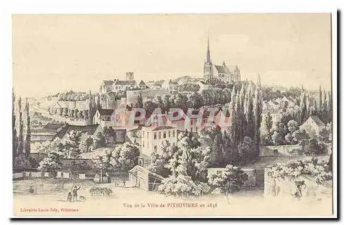 Pithiviers Cartes postales Vue de la ville en 1838