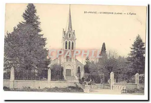 St Pryve Saint Mesmin Ansichtskarte AK L&#39eglise