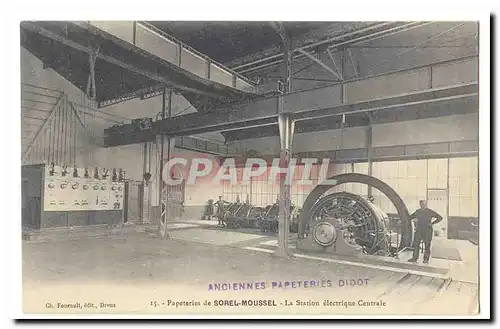 Sorel Moussel Cartes postales Papeteries de Sorel Moussel (dpt 28) La station electrique centrale TOP