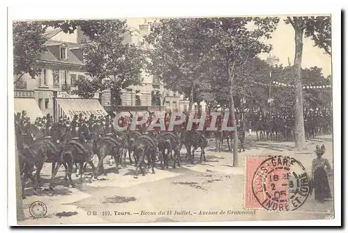 Tours Cartes postales Revue du 14 juillet Avenue de Grammont (Dragson militaria)
