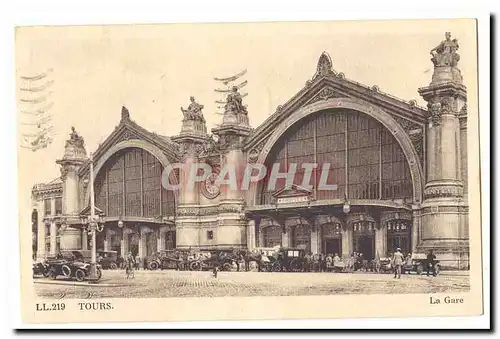 Tours Cartes postales la gare