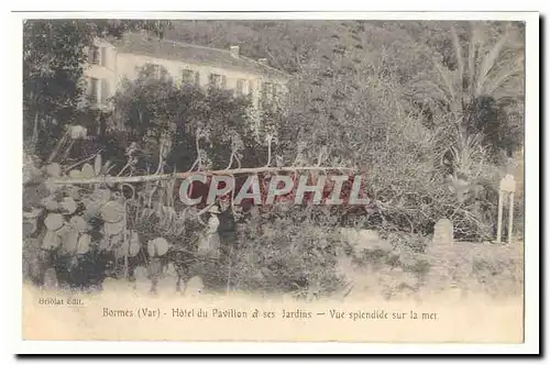 Bormes Cartes postales Hotel du pavillon et ses jardins Vue splendide sur la mer