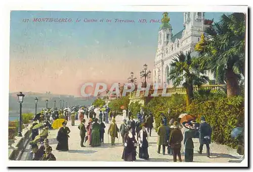 Monte CArlo Cartes postales Le casino et les Terrasses (animee)