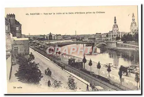 Nantes Cartes postales Vue sur la Loire et la gare d&#39Orleans prise du chateau