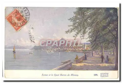 Cartes postales Evian et le quai Baron de Blonay