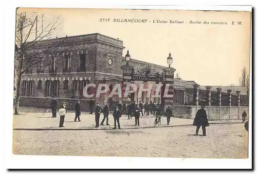 Billancourt Cartes postales L&#39usine Keller Sortie des ouvriers