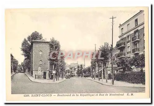 Saint Cloud Ansichtskarte AK Boulevard de la Republique et rue de Montretout