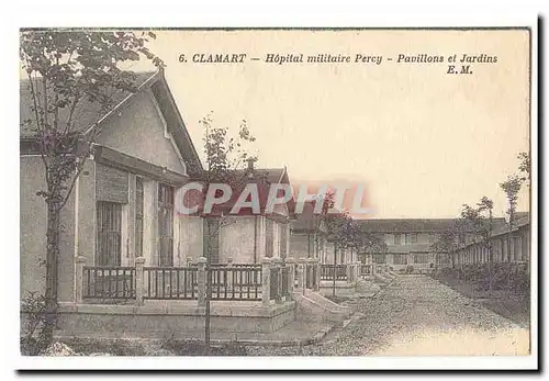 Clamart Cartes postales Hopital militaire Percy Pavillons et jardins