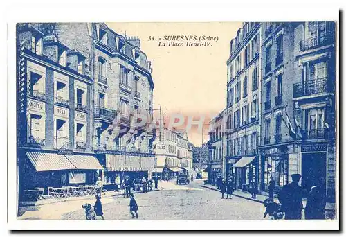 Suresnes Cartes postales La place Henri IV