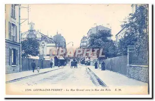 Levallois Perret Cartes postales La rue Gravel vers la rue des arts