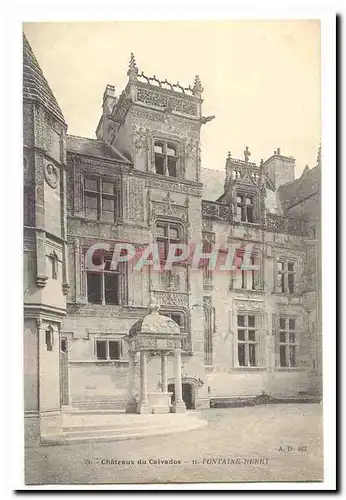 Chateaux du Calvados Ansichtskarte AK Fontaine Henry