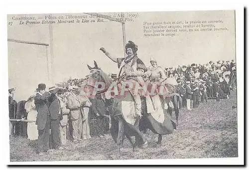 REPRODUCTION Compiegne Fetes en l�honneur de Jeanne d�Arc (1909) Le premier echevin montrant la lice