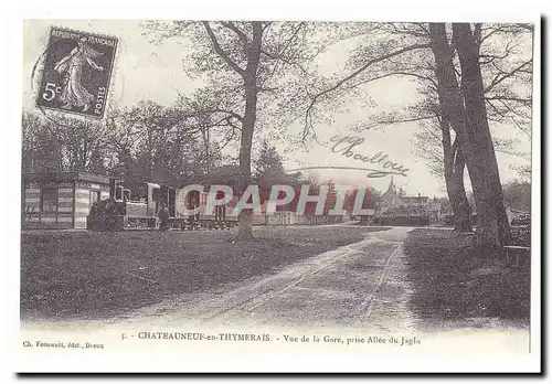 REPRODUCTION Chateauneuf en Thymerais Vue de la gare prise Allee du Jaglu