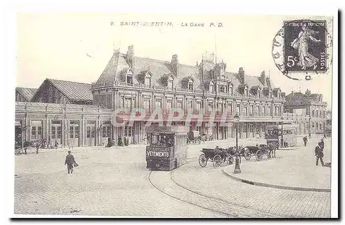 REPRODUCTION Saint Quentin La gare (train tramway)