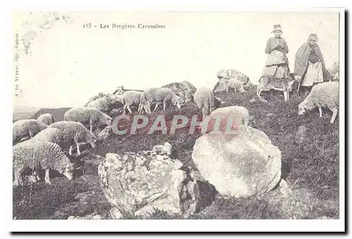 REPRODUCTION Ansichtskarte AK Les bergeres creusoises (Creuse)