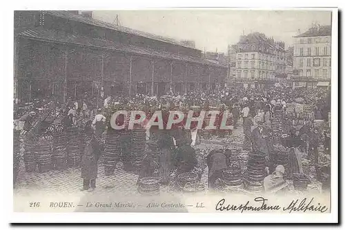 REPRODUCTION Rouen Cartes postales Le grand marche Allee centrale
