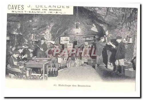 REPRODUCTION Caves J Delandes Cartes postales Habillage des bouteilles