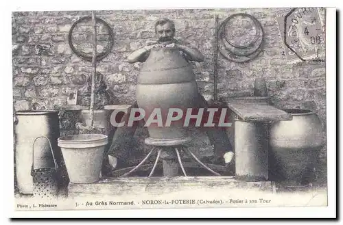 REPRODUCTION Au gres normand Cartes postales Noron la poterie Potier a son Tour