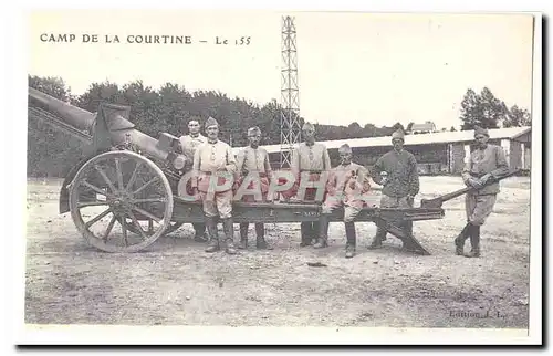 REPRODUCTION CAmp de la Courtine Cartes postales Le 155 (canon militaria)