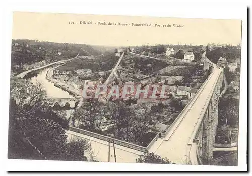 Dinan Cartes postales Bords de la Rance Panorama du Port et du viaduc