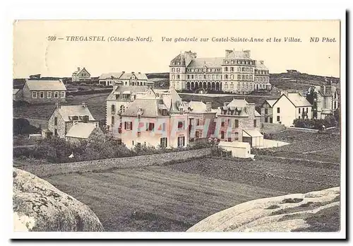 Tregastel Cartes postales Vue generale sur Castel Sainte Anne et les Villas